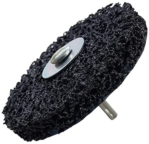 Craft-Equip Ø50mm schwarze Reinigungsscheibe + Spanndorn Nylongewebe Schleifscheibe CBS