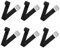Lot de 6 sangles de fixation, 40 cm, avec boucle de serrage, sangles d'arrimage, sangles d'arrimage, sangles de fixation pour vélo, moto, bagages de transport, noir