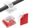 100 Piece Clear Cable Clips Set - Self-Adhesive Wire Clips for Cable Management, with Sticky Cable Hooks, Self-Adhesive Cable Hook, Ideal for Christmas Decorations, Fairy Lights