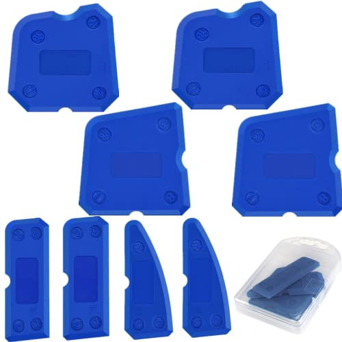 8 Stück tragbares Dichtungswerkzeug mit Box Silikon Dichtungswerkzeug Dichtmittel Silikon Finishing Tools Abdichtungswerkzeuge für Silikondichtmittel Fugenversiegelung Versiegelung (blau)