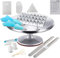 Yizish Cake Turntable Aluminum Alloy & Piping Bags and Nozzles Set, Rotating Cake Stand Decorating Kits with Stainless Steel Cake Spatulas and Scrapers for Baking, Pastries and Cupcakes (39pcs)