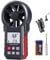 Digitaler Windmesser, LEERCHUANG Anemometer mit LCD Hintergrundbeleuchtung, Windmesser & Luftstrom Geschwindigkeitsmessung mit Thermometer, Windmesswerkzeug zum Segeln/Surfen/Angeln – Gelb