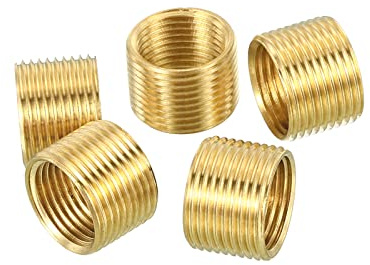 PATIKIL M14 a M12 Filettatura Adattatore Manicotto Riduzione Dado 5pz 10mm | Filettato Cavo, Tubo Adattatore, Ottone Accoppiatore Connettore, Tubo Raccordo