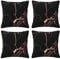 Black Rose Gold Marble Throw Pillow Cases 4 Pack Square Pillowcases Super Soft Pillow Protectors With Zipper For Couch Livingroom Sofa Bed Office Car,30x30 Cm