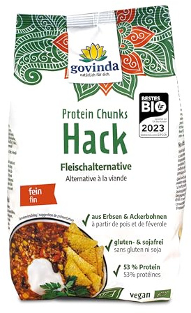 GOVINDA Protein Chunks, Hack, 125g (3er Pack)