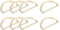 sourcing map 20 Stück Metall D Ringe Schnalle 30mm(1.18) 2mm Dicke Geschweißte D-Ringe Schnalle für Gurtband Nähen Kleidung Bänder Taschen Gürtel DIY Zubehör Goldton