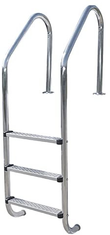 WDJBPSH 2/3-step Heavy Duty pools ladder, Silver commercial In-Ground Swimming Pools for home/gym/school, load - 150kg (Size : 3-step)