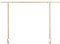 Supernic Tall Over The Table Rod Stand with Clamps Adjustable 135-250cm Gold Metal Table Arch Stand Table Clamp Stand Hanging Rail Party Stands for Decorations Wedding Anniversary (Gold)