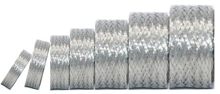EMI RFI Shielding Wire Loom Metal Tinned Copper Grounding Braided Sheathing Cable Sleeve Mesh ESD Protection Flat Tubular Expandable (1/2 W(0.32 ID)-20FT)