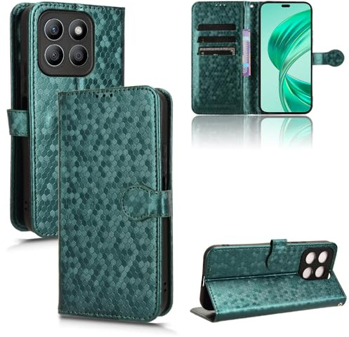 RonRun per Honor X8b Cover a libro Flip Wallet Custodia in Pelle con Slot per Schede Custodia in Pelle Magnetica Cover per Honor X8b - Verde