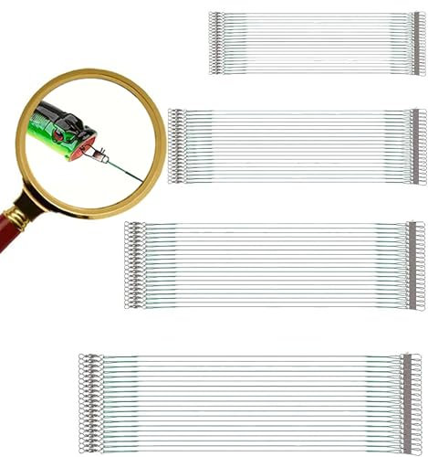 Stahlvorfach Set mit Karabiner Tönnchenwirbel für Hecht, Zander und andere Raubfische.15cm, 20cm, 25cm und 30 cm, Tragkraft bis zu 15 kg. (Set 80 Stück (20 pro Länge))