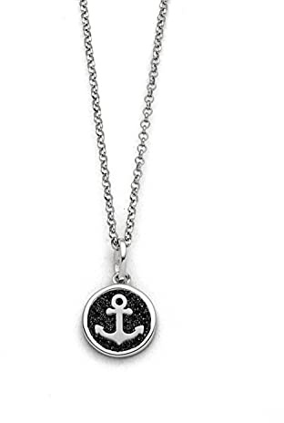 DUR Schmuck Kette HOFFNUNG 2.0 Lavasand, Silber 925/- rhodiniert 45cm (K2974) Erbskette