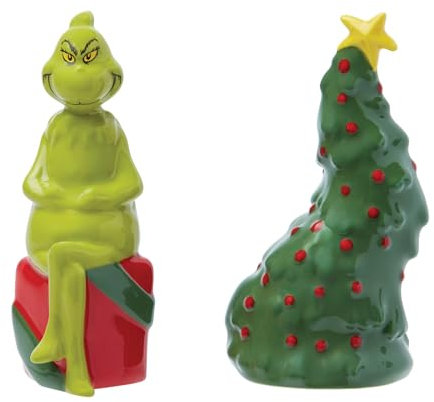 Department 56 Dr. Seuss The Grinch - Juego de salero y pimentero, 3.5 pulgadas, multicolor