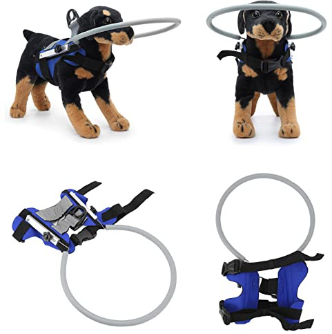 lyrlody Verstellbarer Blindhalo, Haustierblindhalo Blinder Hund Stoßfänger, Kollisionskragen für Haustiere Kleiner Haussicherheit Kragen Leichter (M Durchmesser 33 cm (für Haustiere mit