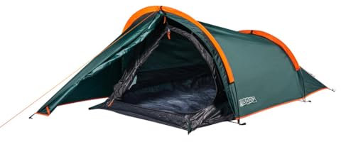 TENTCAMP Trekkingzelt Lou – Ultraleichtes 2 Personen Zelt - 305x135x95cm – Tunnelzelt mit Vorzelt – Wasserdicht bis 3000mm - 2 Mann Zelt für Trekking, Bikepacking, Outdoor & Festivals