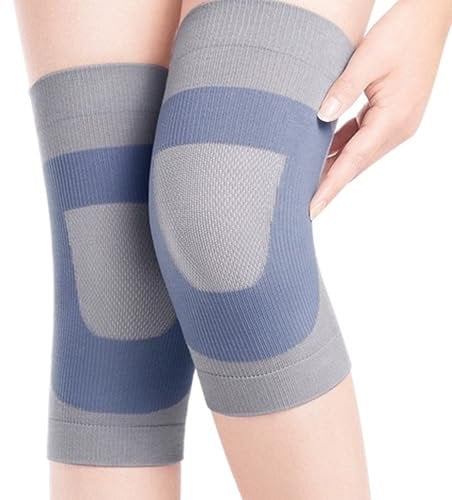 Cotton Stretchy Knit Knee Pads Arthritic Knee Sleeve Anti-Slip Warm Knee Braces Knee Arthritis Pain Relief Knee Warmers Soft Lightweight Knee Wraps Pads Support Leg Warmers for Elderly Men Women