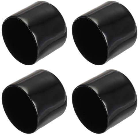 PATIKIL 34mm Gummi Endkappen, 4 Stück Vinyl Flexibel Gummi Stopfen Gummipfropfen für Schrauben Verschlussstopfen Runde Verschlusskappe für Metallrohre, Stangen, Bolzen