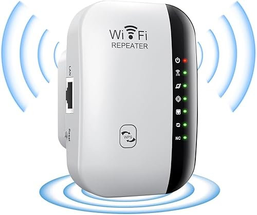 WLAN Repeater, Extender, WLAN-Verstärker 2.4GHz, WPS-Funktion EIN-Schlüssel-Verschlüsselung, Kompatibel mit Allen Wireless Routern, Leichtgewicht mit großer Reichweite (Weiß)