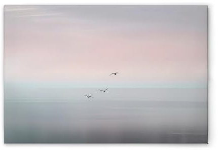 A.S. Création Leinwandbild Horizont - Wandbild in Grau, Rosa - 120 x 80 cm - DD133145