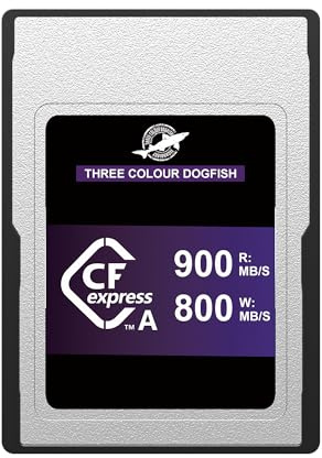 Dogfish 256GB CFexpress Typ A Speicherkarte, Lesen bis zu 900 MB/s, CF Express Type A Card für Sony Alpha/FX Kameras 4K 8K Aufnahme und Serienaufnahmen mit hoher Geschwindigkeit