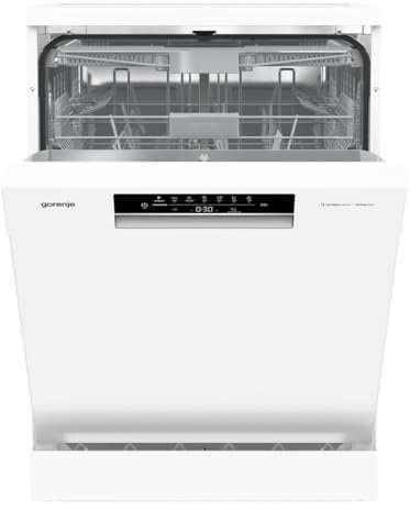 Gorenje GS643C90W Geschirrspüler/Freistehend/60 breite/16 Maßgedecke/6 Programme/TotalDry/Total AquaStop/MultiClack/FlexUse/Intensivprogramm/Kristallglas/EEK: C/Maße (HxBxT):84,5 x 59,9 x 59,7 cm