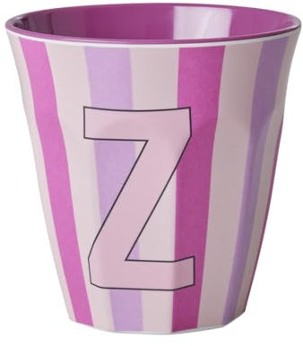 Rice Melmain Tazza Medio Ragazzi – Lettera Z – Bicchiere da campeggio – Tazza in melamina, infrangibile senza BPA, 250 ml