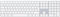 Apple Magic Keyboard with Numeric Keypad: Bluetooth®, rechargeable. Works with Mac, iPad or iPhone; French, Silver