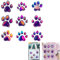 6pcs Beautiful Cute Dog Paw Print Iron On Transfers for T-Shirts Rub on Transfers Stickers Vinyl Ready to Press Stickers Iron on Decals for T-Shirts Clothing Hoodie DIY Crafts