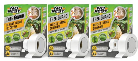 NO PEST® Tree Guard – 3× Klebeband für Bäume 5 m – Insektenfangband ohne Chemie, Schutz vor Ameisen, Raupen & Schädlingen, einfache Anwendung, wetterfest
