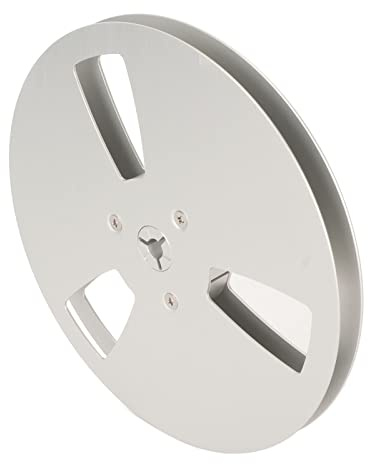 Dioche 7 Inch 8mm1/4 7 Inch Empty Takeup Reel – Universal Aluminum Alloy Reel for 1/4 Tape Machines – Durable 3 Hole Design for Optimal Tape Performance (Silver)