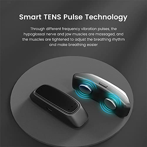 Dispositif Anti-ronflement Électrique, Détection Intelligente du Son Dispositif De Ronflement pour Améliore la Qualité du Sommeil et Soulage la Fatigue, Confortable à Porter