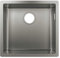 Hansgrohe 43426800 Fregadero bajo encimera, armarios de 60 cm, Color Acero, Plata, Ancho: 45 cm