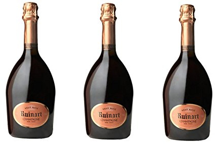 Lot de 3 Champagnes Ruinart Brut Rosé 75cL