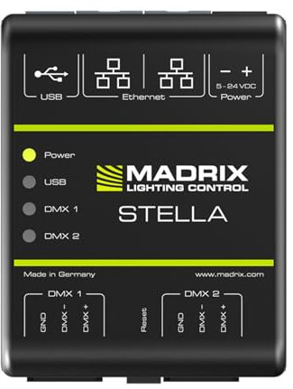Madrix Stella Art-Net ArtNet Node DMX512 DMX USB Interface Controller DIN-Schiene IA-HARD-001019