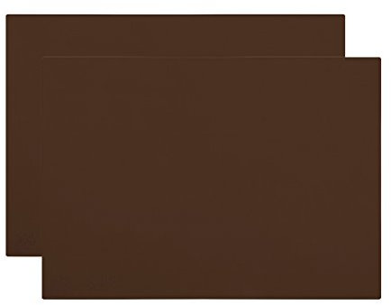 JingU Silicone Waterproof Baking Mat, Non Stick Placemat, Hot Mat, Tablemat, Silicone Bake Ware, Soft Silicone Mat Placemats Place Mats Table Mat Meal Mat for Baby Kids Children (40x30cm) (Coffee, 2)