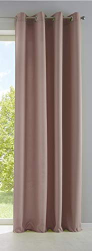 Vorhang Blickdicht Gardine Matt Lichtdurchlässig »Palermo« mit Ösen und Raffhalter Dekoschal HxB 225x140 cm Taupe, 10000265