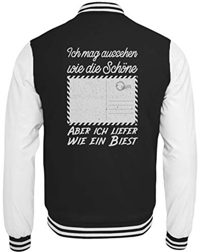 Chorchester Carte postale comme la Belle et la Bête - College Sweatjacke - Noir - Taille L