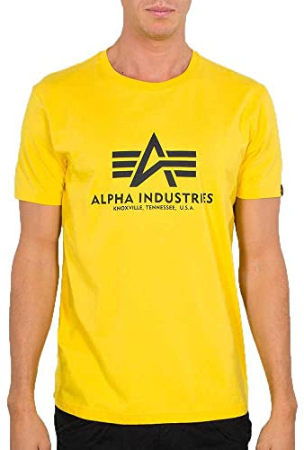 Alpha Industries Herren Basic T-Shirt, Empire Yellow, L