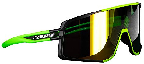 SALICE Weide Unisex-Brille für Erwachsene, schwarz-lime, Einheitsgröße
