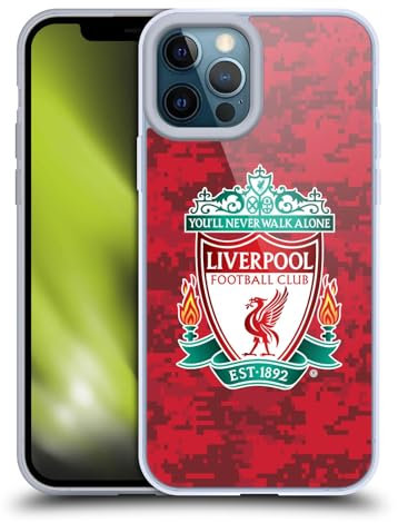 Head Case Designs Officially Licensed Liverpool Football Club Home Red Crest Digital Camouflage Gel Case [Military Grade Protection] Compatible With Apple iPhone 12 Pro Max
