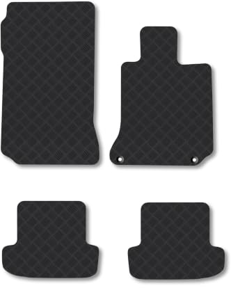 Mercedes E-Class (2010-2016) [Coupe] 3mm Rubber Car Mats | Tailored Fit Durable Floor Mats Full Coverage Protection Waterproof Accessories Easy Clean Anti Slip Made in the UK