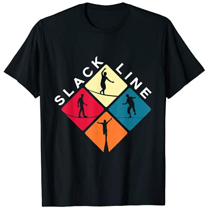 Slackline Slacklinen für einen Slackliner T-Shirt