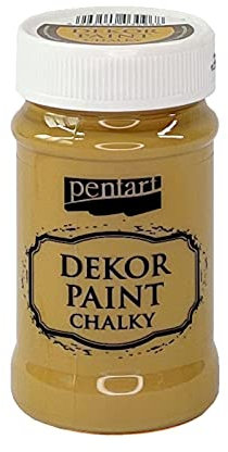 Zita`s Creative Dekor Paint Chalky matt 100ml - senfgelb. Kreidefarbe, Vintagefarbe, Mattfarbe, Bastelfarbe,