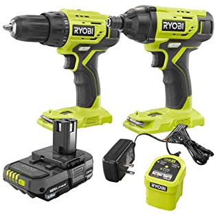 TTI Ryobi 18-Volt Cordless 1/2 in. Drill/Driver and Impact Driver Combo Kit PCK05KN, (No Retail Packaging)
