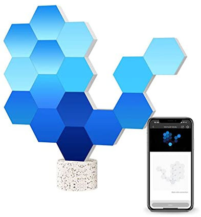 Cololight RGB Lamp, Smart Table Lamp, 2.4GHz WiFi only, App Control & Voice Control, Compatible with Alexa & Google Assistant, Gaming Desk Lamp, Mood Lamp for Bedroom, Pro, 15 Hexagons, Whale