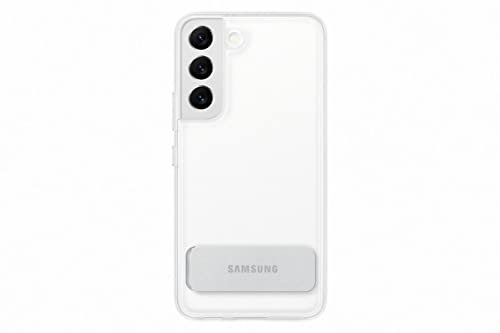 Samsung Clear Standing Cover Smartphone Cover EF-JS901 für Galaxy S22, Handy-Hülle, ausklappbarer Standfuß, Schutz Case, stoßfest, Transparent