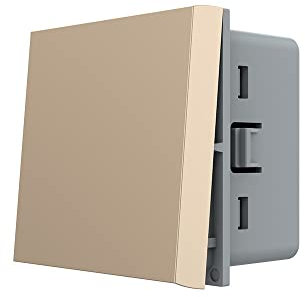 Interruptor de luz Livolo para interior empotrado, dorado, pulsador, conmutador, interruptores