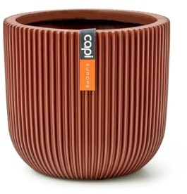 Capi Europe - Blumentopf Kugel Groove Colours - 24x21 - Merlot rot - Öffnung Ø21 - Blumentopf für drinnen - BGVMR134
