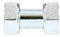 Raccord fou 2 pièces écrou prisonnier 20x27 chromé - GARIS - D09503C