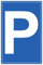 Social Crazy - Segnale di Parcheggio P - Pannello in Alluminio Blu Moderno 20x31 cm
